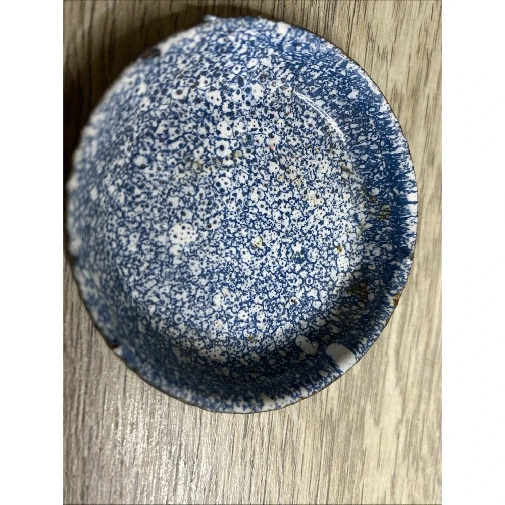 Antique‎ German Doll Kitchen Pans Rare Blue Speckled Granite Ware Bing Marklin